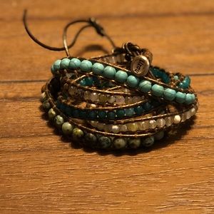 Lizou Leather Wrap Bracelet